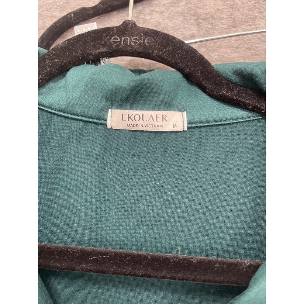 Ekouaer Womens Pajama Set Green Short Sleeve Button Down Pants Loungewear Medium - Picture 14 of 14
